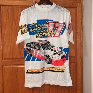 NWT Vintage 90s NASCAR all over print Darrel walltrip Men size M single stitch 